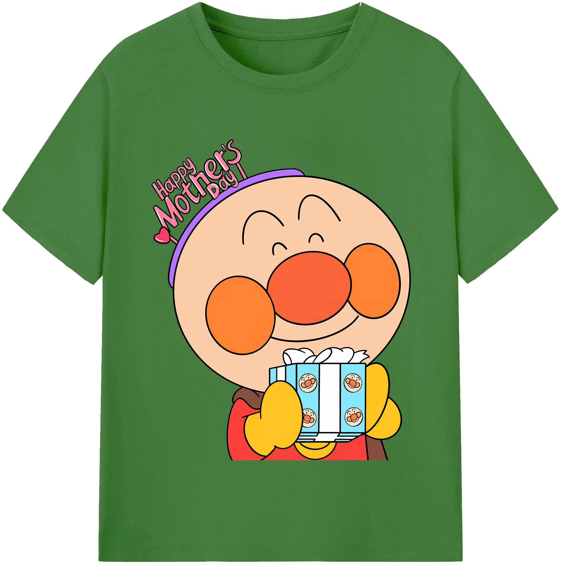 （画像用） アンパンマン Anpanman レディースカジュアルプリントTシャツ（綿100％）